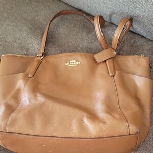 Coach Brown Leather Tote Bag